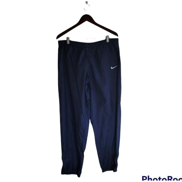 Nike Men's Pants Navy Blue XL Track Pants Dri-Fit Pull On Elastic Waist - Picture 7 of 7